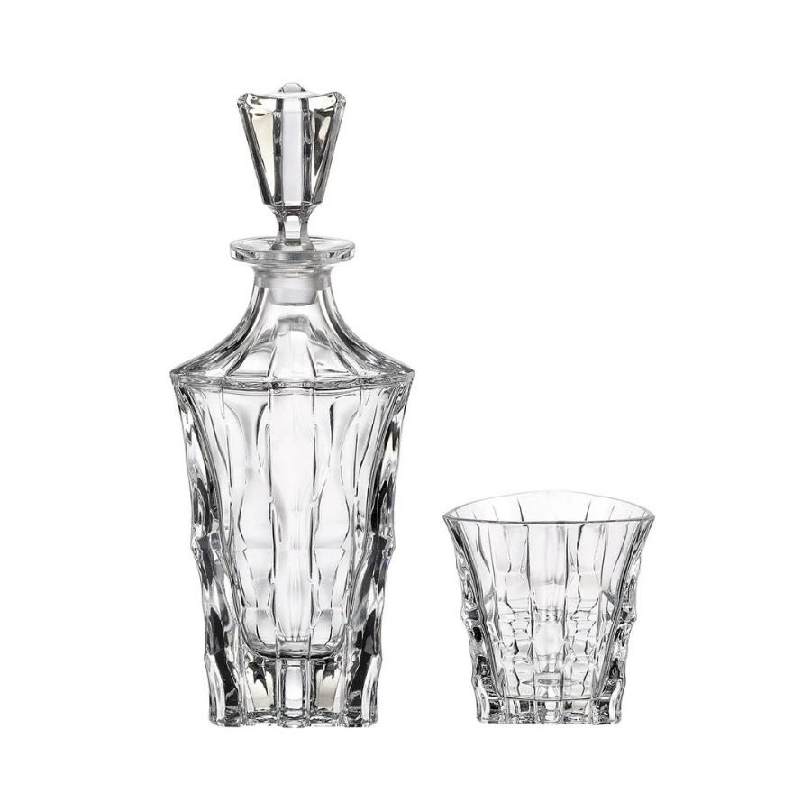 CITADELA - Pahare whisky si decanter Cristal Bohemia (set 7 piese)