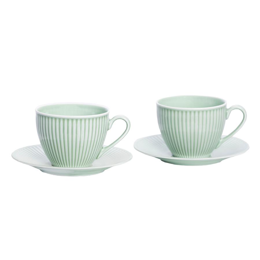 DALIA PISTACHIO - Serviciu de ceai/cafea portelan (6 persoane - 12 piese)