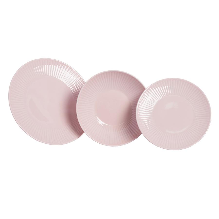 DALIA ROSE - Serviciu de masa portelan (6 persoane - 18 piese)