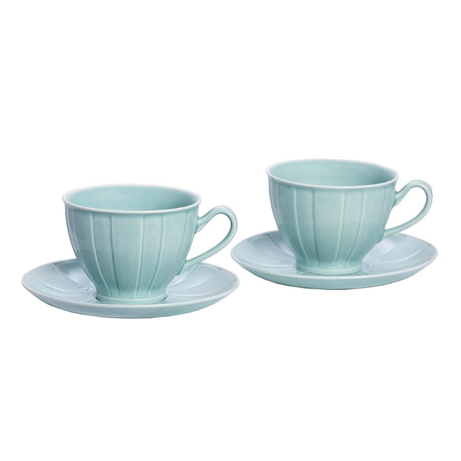 OCTAVIA MINT - Serviciu de ceai/cafea portelan (6 persoane - 12 piese)