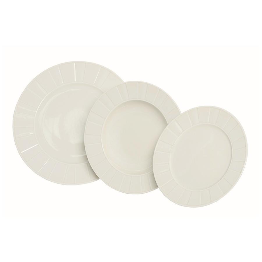 OCTAVIA VANILLA - Serviciu de masa portelan (6 persoane - 18 piese)