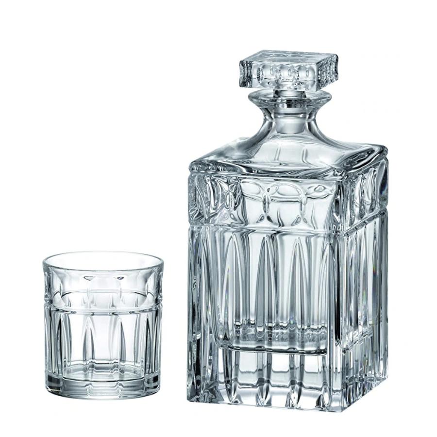 PAUL - Pahare whisky si decanter Cristal Bohemia (set 7 piese)