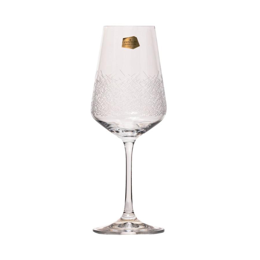 SANDRA FROZEN - Pahare vin sticla cristalina Bohemia 350 ml (set 6 bucati)