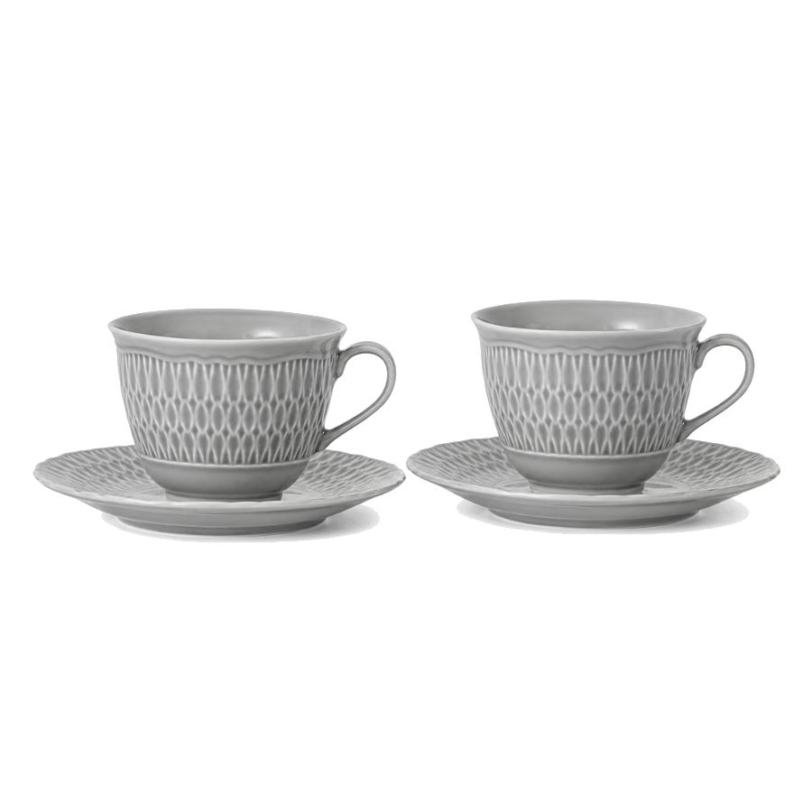 SOFIA MOONY - Serviciu de ceai/cafea portelan (6 persoane - 12 piese)