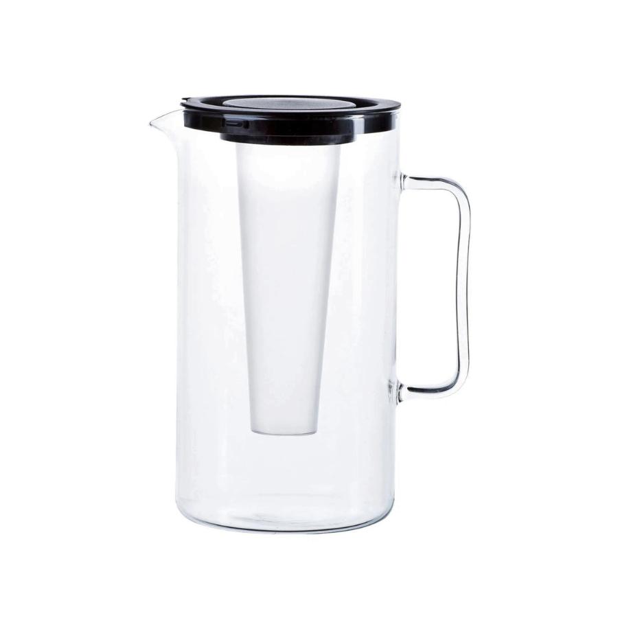 Carafa sticla termorezistenta cu insert pentru gheata 2.5 L