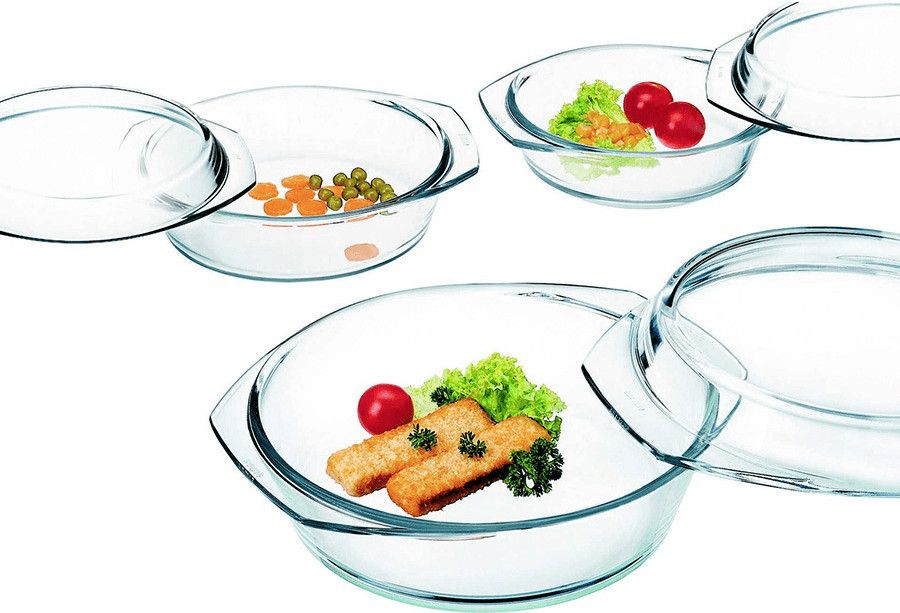 Set vase rotunde termorezistente (6 piese)
