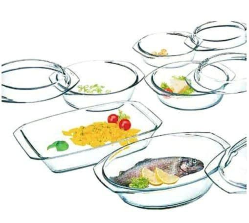 Set vase rotunde termorezistente (9 piese)