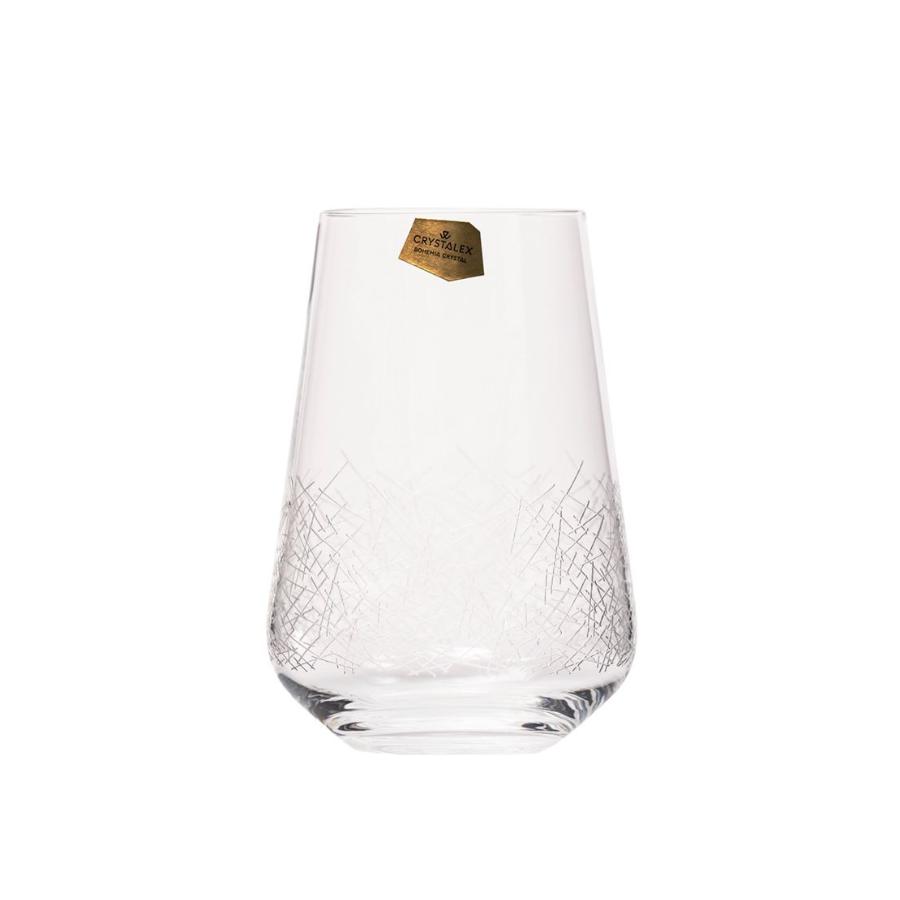 SANDRA FROZEN - Pahare apa sticla cristalina Bohemia 380 ml (set 6 bucati)