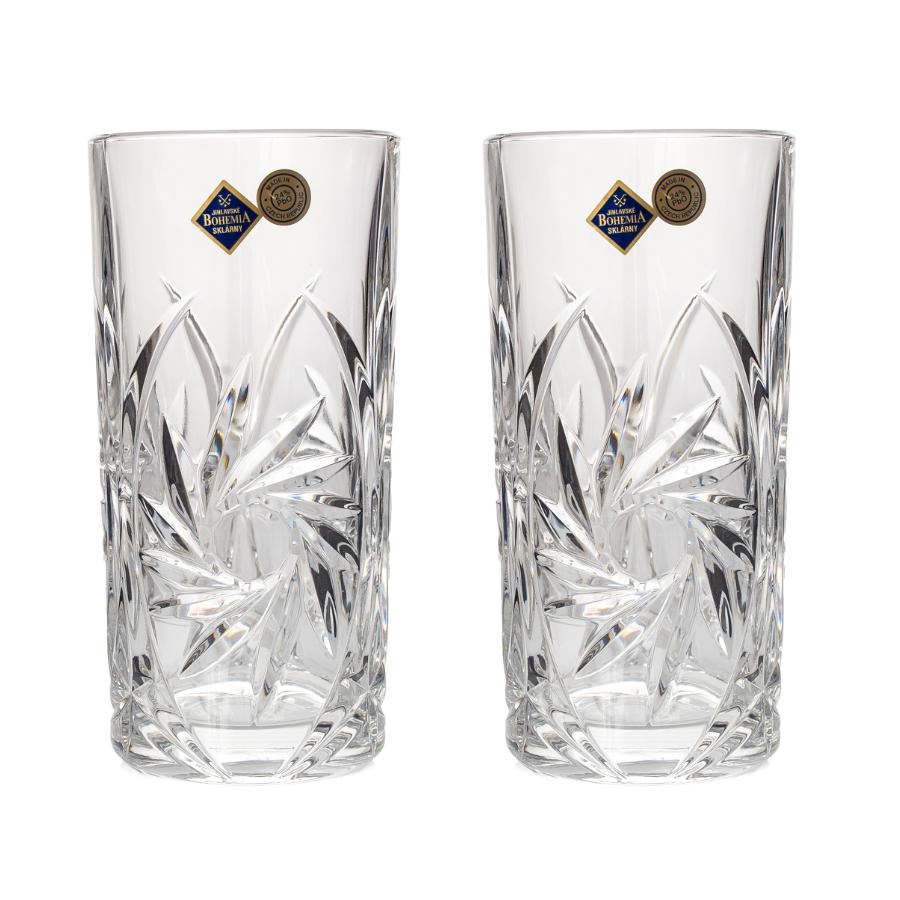 PINWHEEL - Pahare apa/suc Cristal Bohemia 370 ml (set 6 bucati)