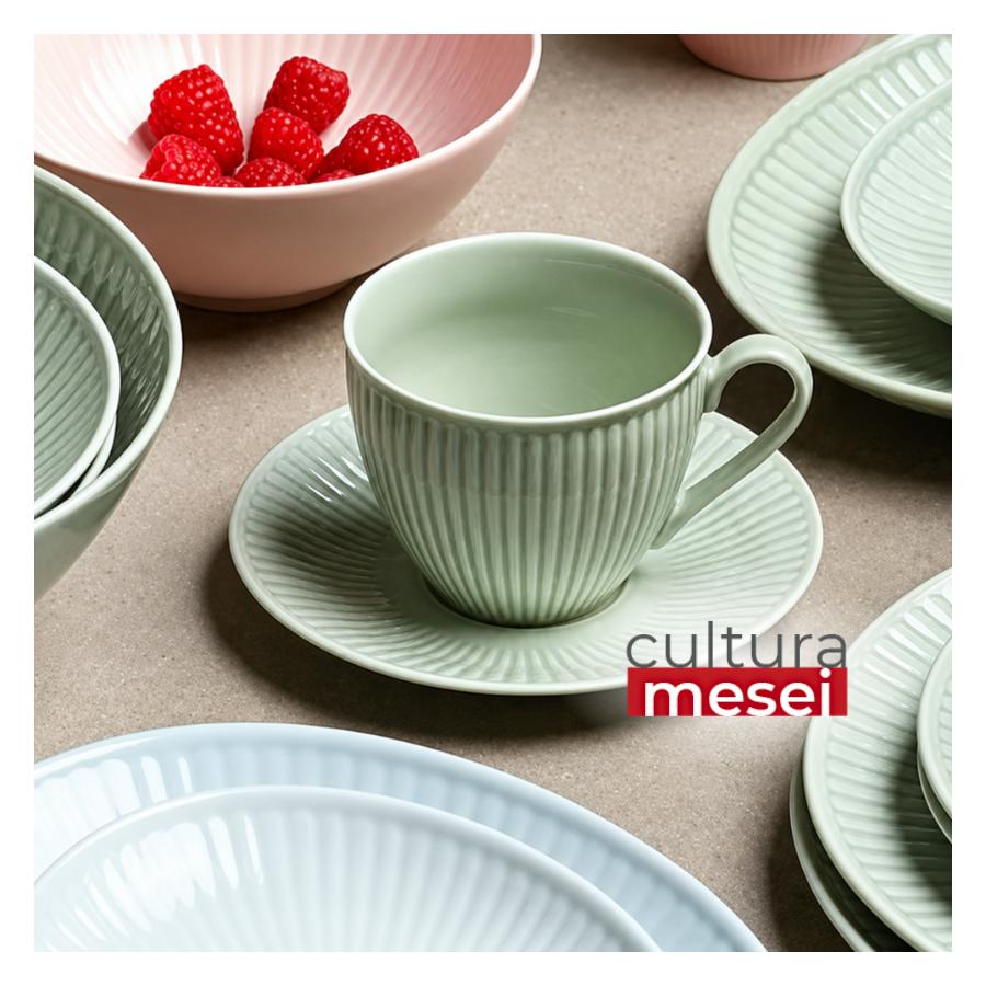 DALIA PISTACHIO - Serviciu de ceai/cafea portelan (6 persoane - 12 piese)