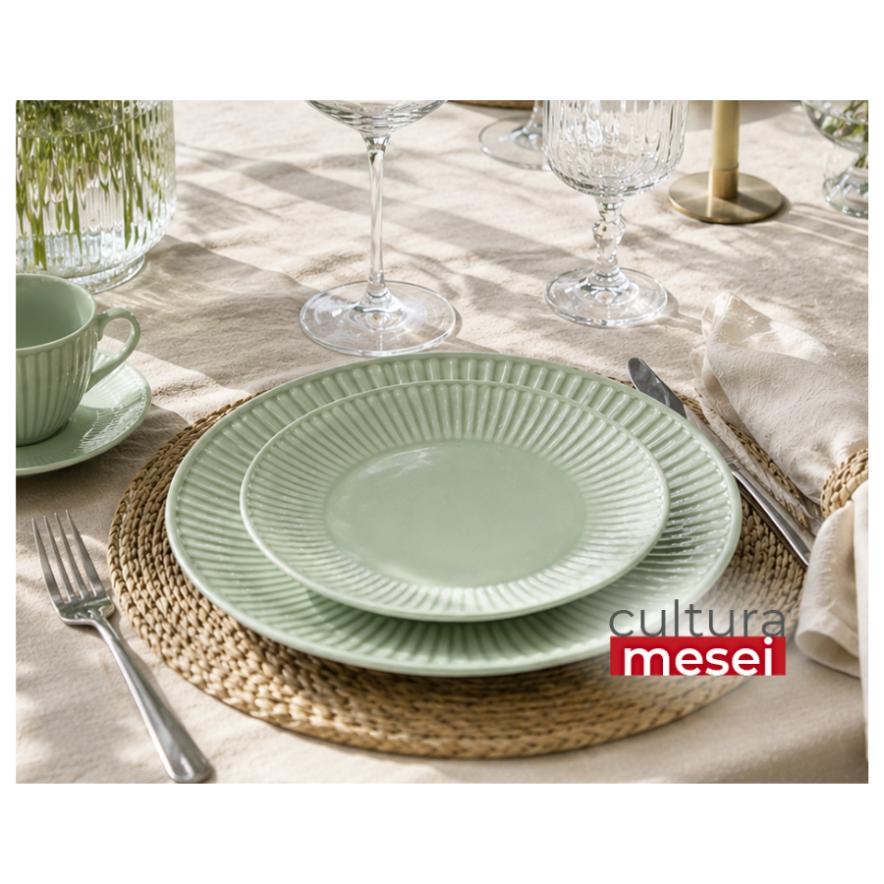 DALIA PISTACHIO - Serviciu de masa portelan (6 persoane - 18 piese)