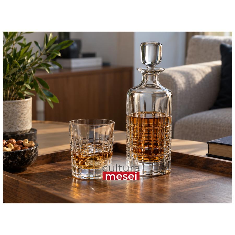 RICKY - Pahare whisky si decanter Cristal Bohemia (set 7 piese)