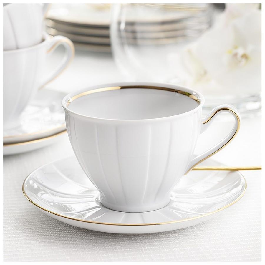 OCTAVIA - Serviciu de ceai/cafea portelan (6 persoane - 12 piese)