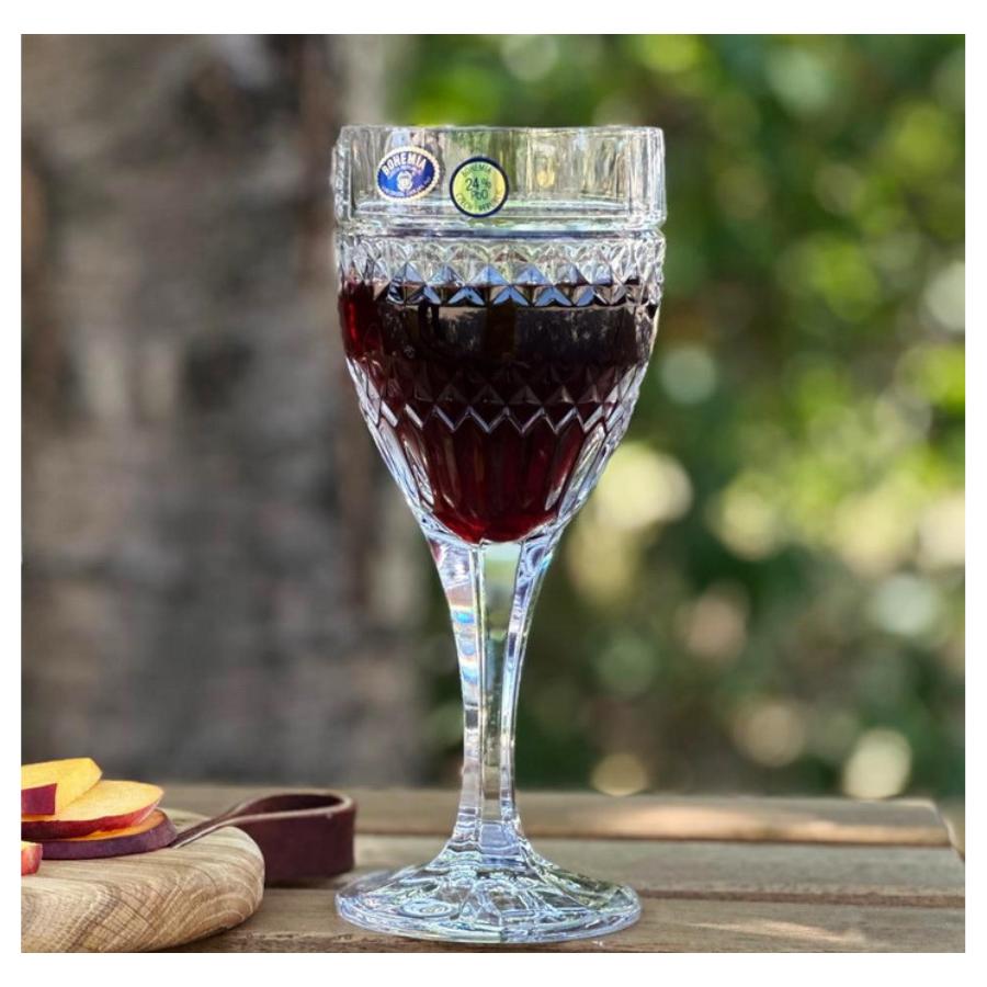 DIANA - Pahare vin rosu Cristal Bohemia 240 ml (set 6 bucati)