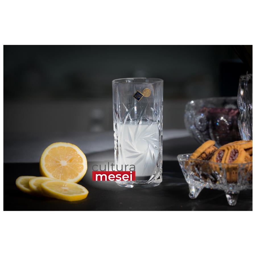 PINWHEEL - Pahare apa/suc Cristal Bohemia 370 ml (set 6 bucati)